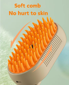 新しい蒸し暑い犬用ブラシ3 1毛除去櫛ペットグルーミング入浴スプレーマッサージ機能付き必須ペットクリーニング - Product Image 5