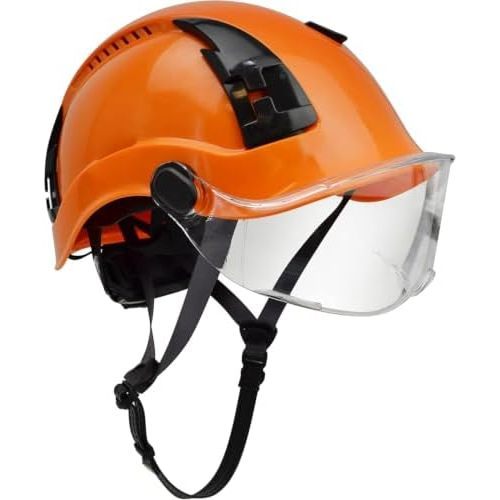 Orange avec visière transparente