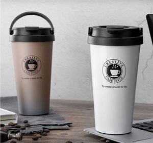 2023 Custom Logo Stock Double Wall Vacuum 500ml Small Matte Coffee Mug Stainless Steel Insulated Travel Tumbler Gift Cup - Product Image 3