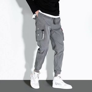 Pantalons cargo pour hommes, pantalons de survêtement pour jeunes hommes et adolescents, couleur unie, multi-poches, nouvelle collection 2024 - Product Image 6