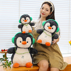 Pingüino <span class=keywords><strong>de</strong></span> Peluche <span class=keywords><strong>de</strong></span> Alta Calidad <span class=keywords><strong>de</strong></span> 25-45 cm, con Auriculares, <span class=keywords><strong>Juguete</strong></span> <span class=keywords><strong>de</strong></span> Peluche Suave, Almohada <span class=keywords><strong>de</strong></span> Peluche, Muñeco para Calmar al Bebé - Product Image 2