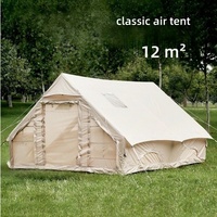 12 ㎡   Tente pneumatique imperméable quatre saisons à une chambre en tissu Oxford 420D, tente de camping gonflable pour secours en cas de catastrophe