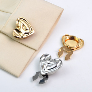 Set di Bottoni Decorativi a Cuore in Metallo Personalizzati per Camicie, Clip per Polsini, Set Creativo Senza Cuciture per Colletti, Vendita all'Ingrosso - Product Image 2