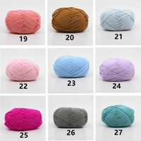 Laine à Tricoter et Fil à Crocheter Lisse en Fibre de Lait 4 Fils, 50g, Coton de Lait pour Tricot à la Main