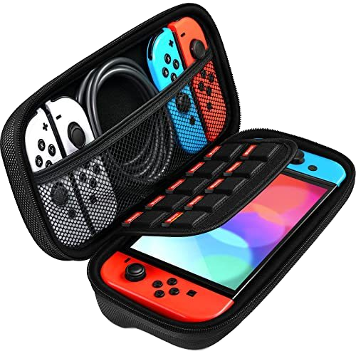 GAODA Custom Hard Shell EVA Case for Switch 2/Switch OLED Waterproof Shockproof Lightweight Travel Bag 20 Games