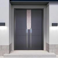 Porte d'entrée anti-effraction en acier résistant aux chocs de qualité professionnelle pour la construction de bâtiments résidentiels et commerciaux