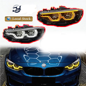 Sistema de Faros Delanteros JY para <span class=keywords><strong>BMW</strong></span> <span class=keywords><strong>Serie</strong></span> <span class=keywords><strong>4</strong></span> F32 F35 2014-2020, Luces LED DRL de Doble Color, 12V 6000K, Plug and Play - Product Image 1