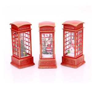 Decoraciones navideñas, decoraciones interiores, cabinas telefónicas, pequeñas lámparas de aceite, regalos de Navidad, adornos luminosos, regalos. - Product Image 5