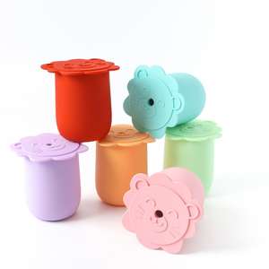 OEM Tasse à bec en silicone pour bébé à bas prix Tasse à bec pour bébé imprimé d'animaux - Product Image 5