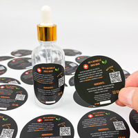 Etiquetas Adhesivas Redondas Personalizadas con Logotipo, Impresión de Etiquetas de Productos para Aceite Capilar, Vinilo Impermeable en Rollo, con Código QR