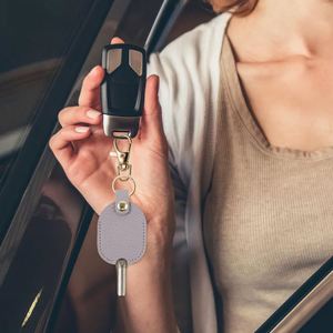 Unisex Durable PULeather <b>Key</b> <b>Ring</b> <b>Key</b> Protector Car <b>Key</b> Cover Sleeve Keychain Charm <b>Bag</b> Car Pendant - Product Image 3