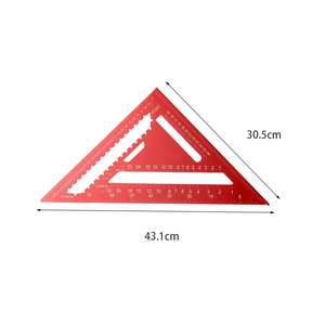 <span class=keywords><strong>Équerre</strong></span> triangulaire de charpentier en alliage d'aluminium de qualité industrielle, règle triangulaire haute précision à 90 degrés, garantie de 3 ans - Product Image 6