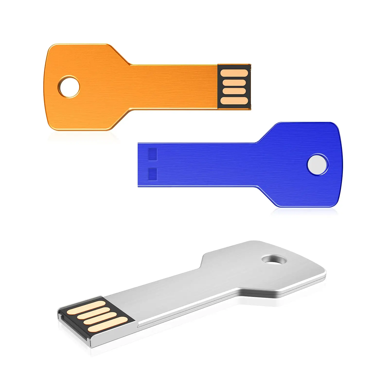 Pen drive, personalizado impermeável 8gb 16gb 32gb 64gb forma de chave de metal memória flash u disk pen drive usb flash drive