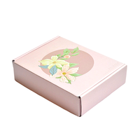 Boîte d'emballage d'expédition en papier ondulé personnalisé haut de gamme avec impression numérique logo fleur personnalisée emballage de boîte aux lettres en papier
