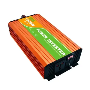 순수 사인파 인버터 DC 12v/24v AC 110V/220V 1000W 전압 변압기 전원 변환기 태양 광 인버터