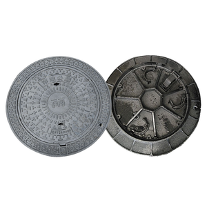 프레임이 있는 연성 철 맨홀 커버 하수도 도로 배수 주조 도로 배수 잠금 가능 맨홀 커버에 사용되는 이중 씰 - Product Image 5