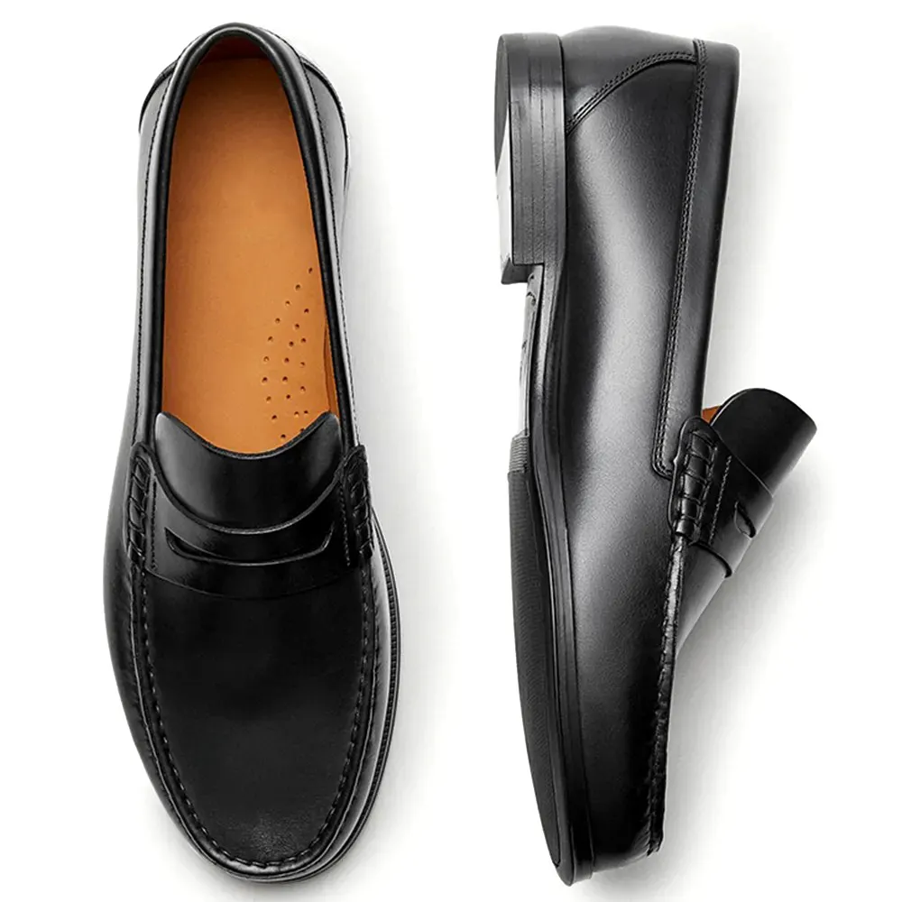 RTS Vintage buzağı deri erkek makosen ayakkabı yüksek kalite el yapımı aşınmaya dayanıklı kahverengi saf deri rahat ayakkabılar