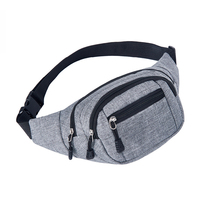 Trending Effen Kleur Polyester Schouder Slingerde Telefoon Riem Bum Pocket Custom Print Fanny Pack Heuptas Mannen