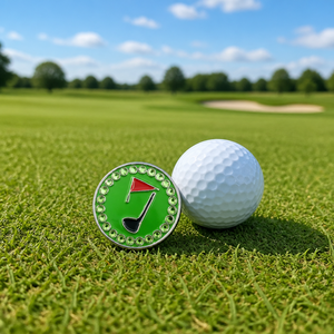Ensemble de marqueurs de balle de <span class=keywords><strong>golf</strong></span> en métal émaillé rigide avec strass, motifs en émail cristallin, outil de divot en gros, cadeau pour golfeur - Product Image 3