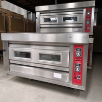 Four à gaz à plateau unique, 3 plateaux, acier inoxydable, commande numérique pour boulangerie