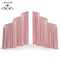 Support de rideau ANNIELU de luxe en spandex robuste en forme de S, pour rideau ondulé irrégulier, décoration de scène de mariage, événement, fête