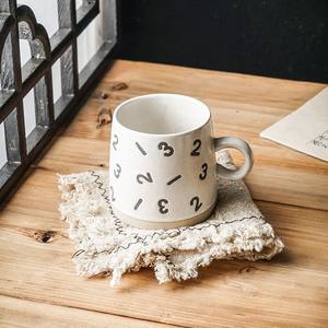 Taza de Cerámica Japonesa, Estilo Rústico, Retro, para Leche o Café, con Asa, Regalo Creativo para Parejas, Taza Individual - Product Image 1