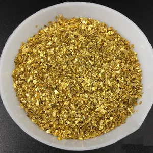 Pierres artificielles en verre doré broyé 20/40g, remplissage en résine pour artisanat DIY, décorations pour nail art, remplissages pour fabrication de bijoux en résine UV faits à la main - Product Image 2