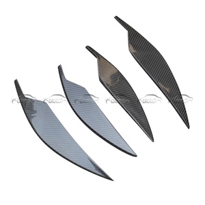 4pcs Carbon Fiber Front Bumper Side Fin <b>Splitter</b> Canard Fit for BMW G80 M3 G82 M4 Auto Tuning - Product Image 2