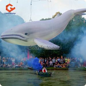 Flying Design Aufblasbarer Wal Meeres tier Benutzer definierte Größe Aufblasbare Decke Hängende Wal fisch Modell für die Förderung - Product Image 3