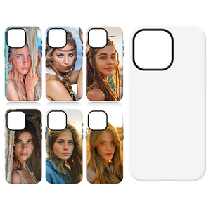 Custodia per telefono a sublimazione 3D 2 in 1 per iPhone 15 a pressione termica resistente Cover posteriore in bianco per iPhone 16 Pro Max custodia per telefono - Product Image 6