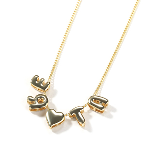 UWIN glassato fuori da te piccola dimensione CZ lettera ciondolo collana personalizzato lettera iniziale ciondolo catena personalizzare gioielli - Product Image 3