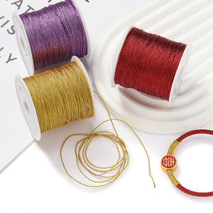 Iridescent Color Changing Decorative Thread Gold Thread Diy Jewelry Handmade <b>Braided</b> Rope Bracelet <b>Accessories</b> Wholesale - Product Image 1