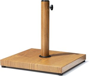Base de parasol de patio robuste pour extérieur, support <span class=keywords><strong>carré</strong></span> en béton, compatible avec les parasols de marché de 6 à 12 pieds, brun teck - Product Image 1