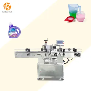 Máquina de etiquetas textiles completamente automática para ropa, etiquetas adhesivas de tubo de cadena, máquinas de etiquetado de botellas de jugo