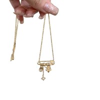 Kalung Pin Perak Sterling S925 dengan Lapisan Brushed, Liontin Bunga Iris yang Dapat Dilepas, Perhiasan Mewah Ringan Bergaya Vintage Abad Pertengahan