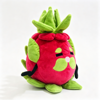 Peluche mignonne personnalisée de lémur avec feuilles vertes et pattes brunes, 11-30 cm, oreiller en peluche rembourré de coton PP, Halloween, pour les 0-24 mois