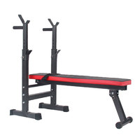 Banc plat d'exercice pliable en acier pour musculation, équipement de musculation commercial pour salle de sport