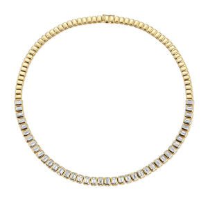 宝石925シルバーエメラルドカットピンクサファイアチョーカーベゼルセット宝石ネックレスステートメントジュエリーエレガントな機会に - Product Image 1