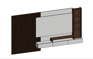 Meuble TV Mural Design Moderne de Luxe avec Éclairage LED et <span class=keywords><strong>Cheminée</strong></span>, Meuble Multimédia pour Salon, Décoration Intérieure - Product Image 5