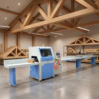 Scie à onglets automatique pour bois, 20-160 degrés, pour la production de charpentes et d'emballages en bois