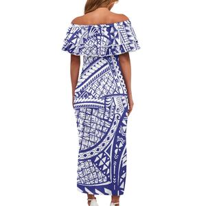 Conjunto Puletasi en Oferta, Estilo <span class=keywords><strong>Tribal</strong></span> Polinesio Samoano con Tatuajes, Vestido de Mujer para las Islas del Pacífico, Vestido de Playa para Vacaciones, Falda Femenina - Product Image 3