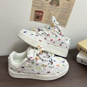 Zapatillas de plataforma transpirables para mujer, estilo casual deportivo, tendencia 2026 primavera-otoño, suela gruesa, versátiles. - Product Image 1