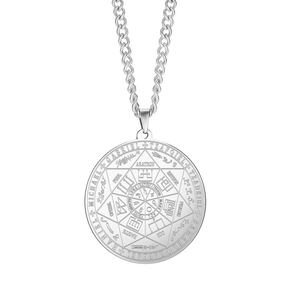 Fashion Stainless Steel Amulet Jewelry Mars <strong>Jupiter</strong> Saturn Pentagram Stainless Steel Necklace Men - Product Image 6