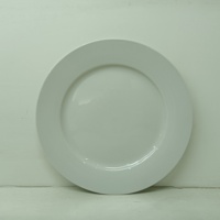 Assiette de service jetable en porcelaine blanche pour buffet d'hôtel, design classique avec motif végétal, pour fêtes