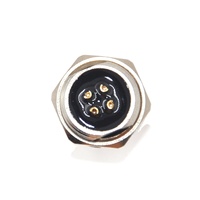 Imperméable Personnalisable À Souder M12 4pin Femelle 4pin Connecteur Filaire Câble Connecteur