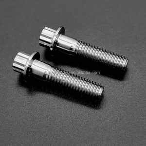 M7x32 Boulon à jante fendue en titane à tête à bride 12 points 12 Pt Boulon en titane pour <span class=keywords><strong>Bbs</strong></span> - Product Image 1