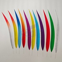Plumes de faisan argentées artificielles bicolores de 65 cm, longues plumes pour costumes de carnaval, festival, décorations de samba, fausses plumes