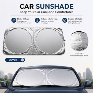 Parasol Plegable Personalizado para Parabrisas de Coche, Doble Círculo, Burbuja de PE, Poliéster, Lámina de Aluminio, Bloqueador UV, Protector Solar para Auto, Accesorios para Auto - Product Image 3