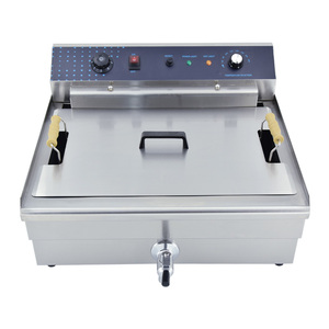 Friteuse électrique industrielle commerciale <span class=keywords><strong>pour</strong></span> restaurant, hot-dogs, frites, poisson frit - Product Image 1