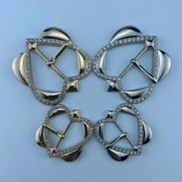 Boucles de ceinture réglables en alliage de zinc sans nickel de qualité supérieure, personnalisées avec pierres, pour sangles de sacs et chaussures